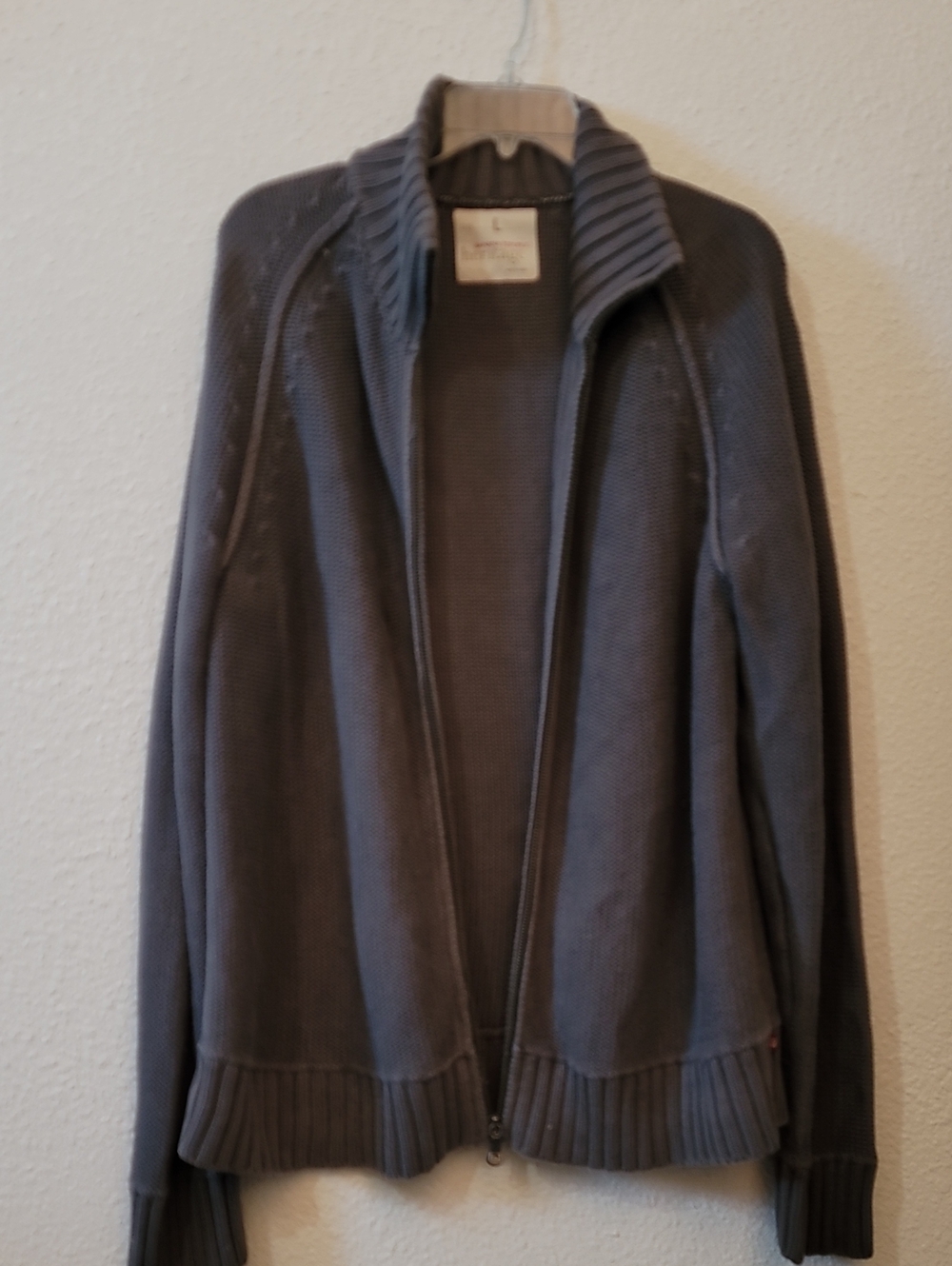 Banana Republic Charcoal Gray Zip-Up Bomber Cardigan